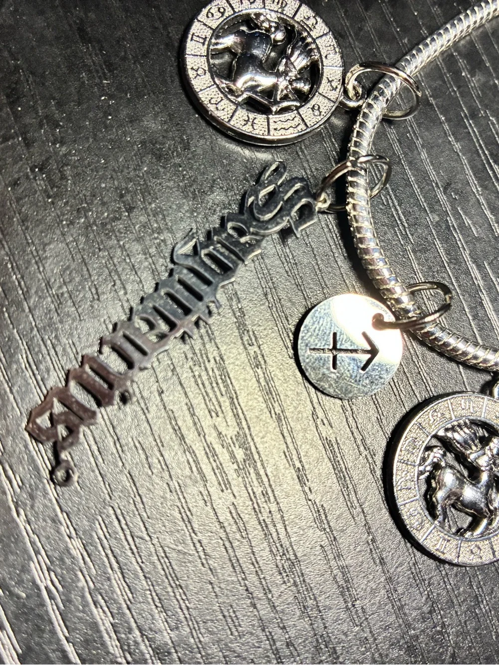 Men's Silver Zodiac Charm Bracelet - Sagittarius